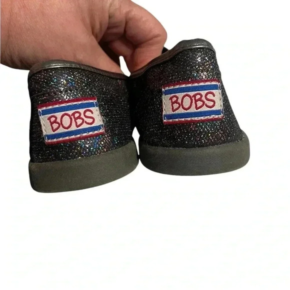 BOBS Shoes Womens black Sparkle Slip On Comfort Foam Casual Flats Slip US 6.5 - Picture 4 of 7